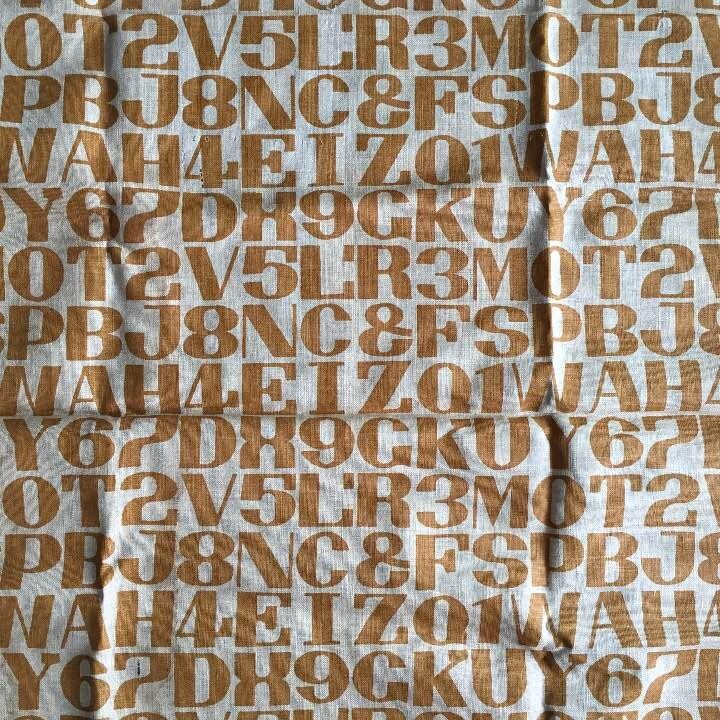 Vintage HERMAN MILLER Original ALEXANDER GIRARD Fabric REMNANT Numbers Letters