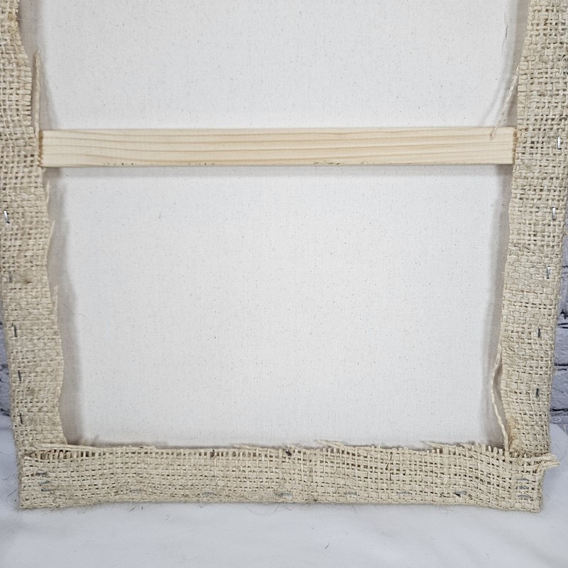 Cooperative Coffees Authentic Burlap Sack Wrapped Canvas Wood Framed Art 24x18 gallery