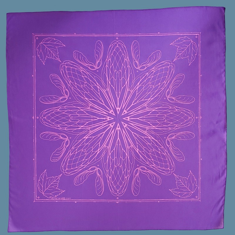 Cicada Wing Bandana Design by lauraclaire66, purple & pink
