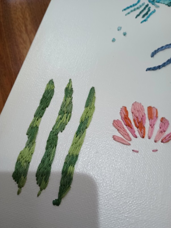 Sea Life Embroidery Wall Art Ombre Variegated Star Fish Jelly Fish Ocean Beach gallery