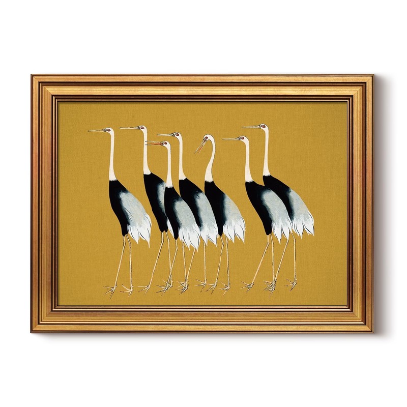 HUARCEY Gold Framed Vintage Wall Art for Living Room, Animals Painting Prints...