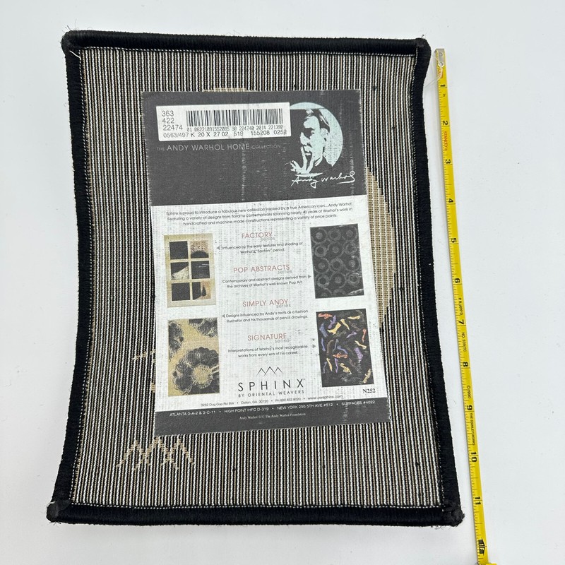 Vintage Andy Warhol Portrait Home Collection Sphinx Carpet Sample Rug 8 x 11 gallery