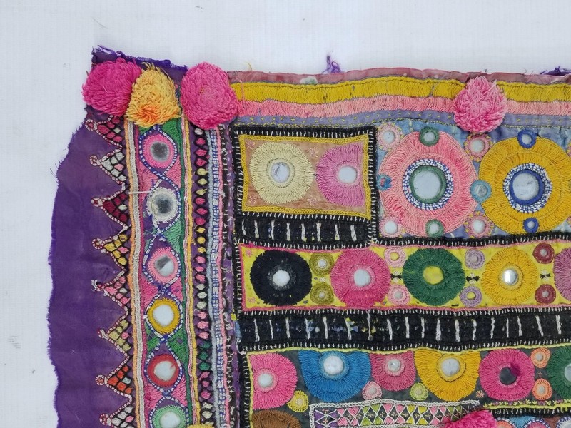 Vintage Traditional Kuchi Banjara Embroidered Neck Panel 55x46cms gallery